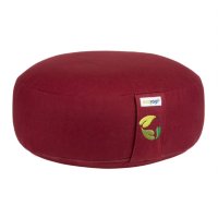 Ecoyogi meditatiekussen rond laag Bordeaux - 10-12 cm